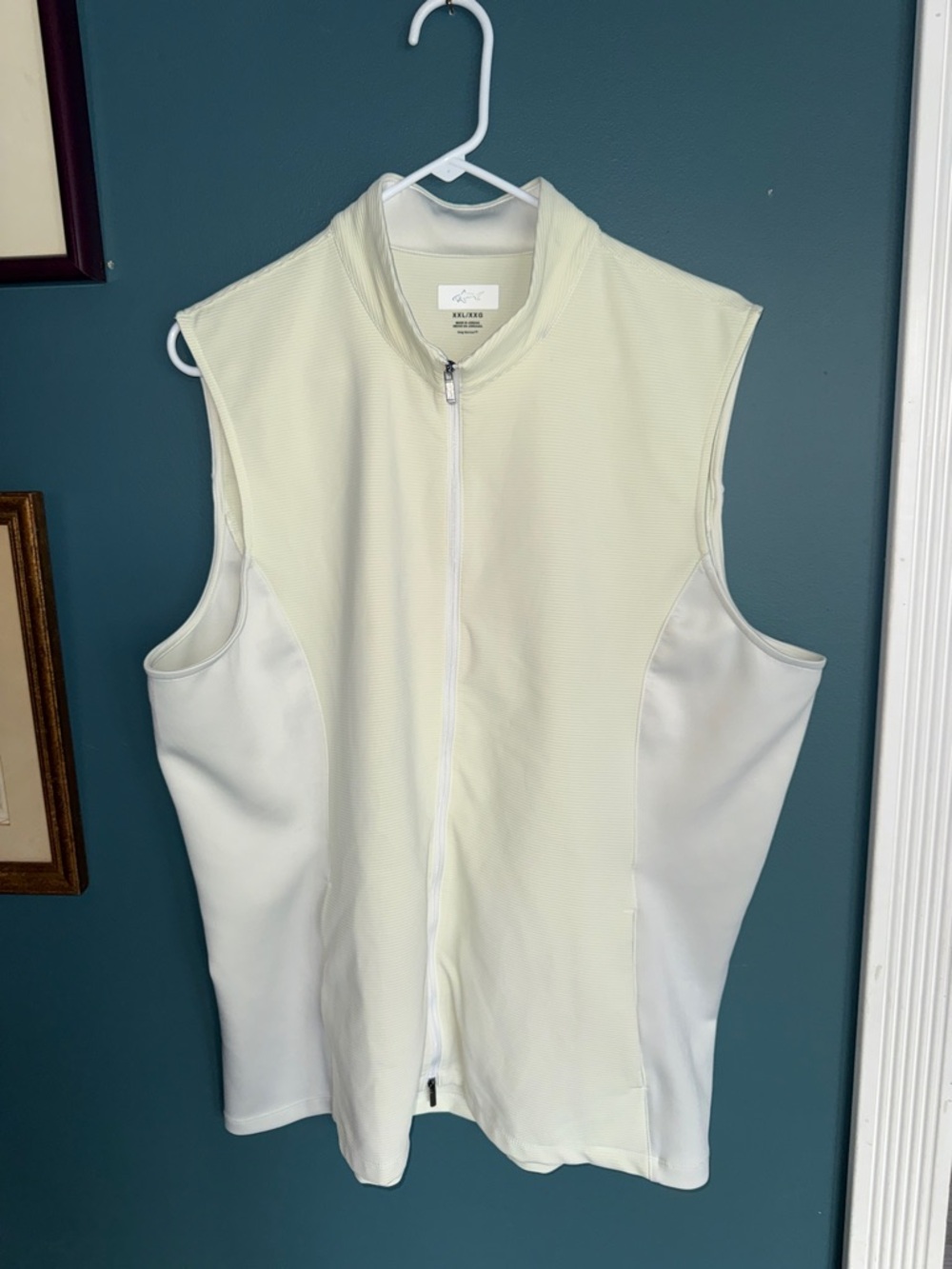 Greg Norman Collection Sleeveless Zip Vest in butter yellow